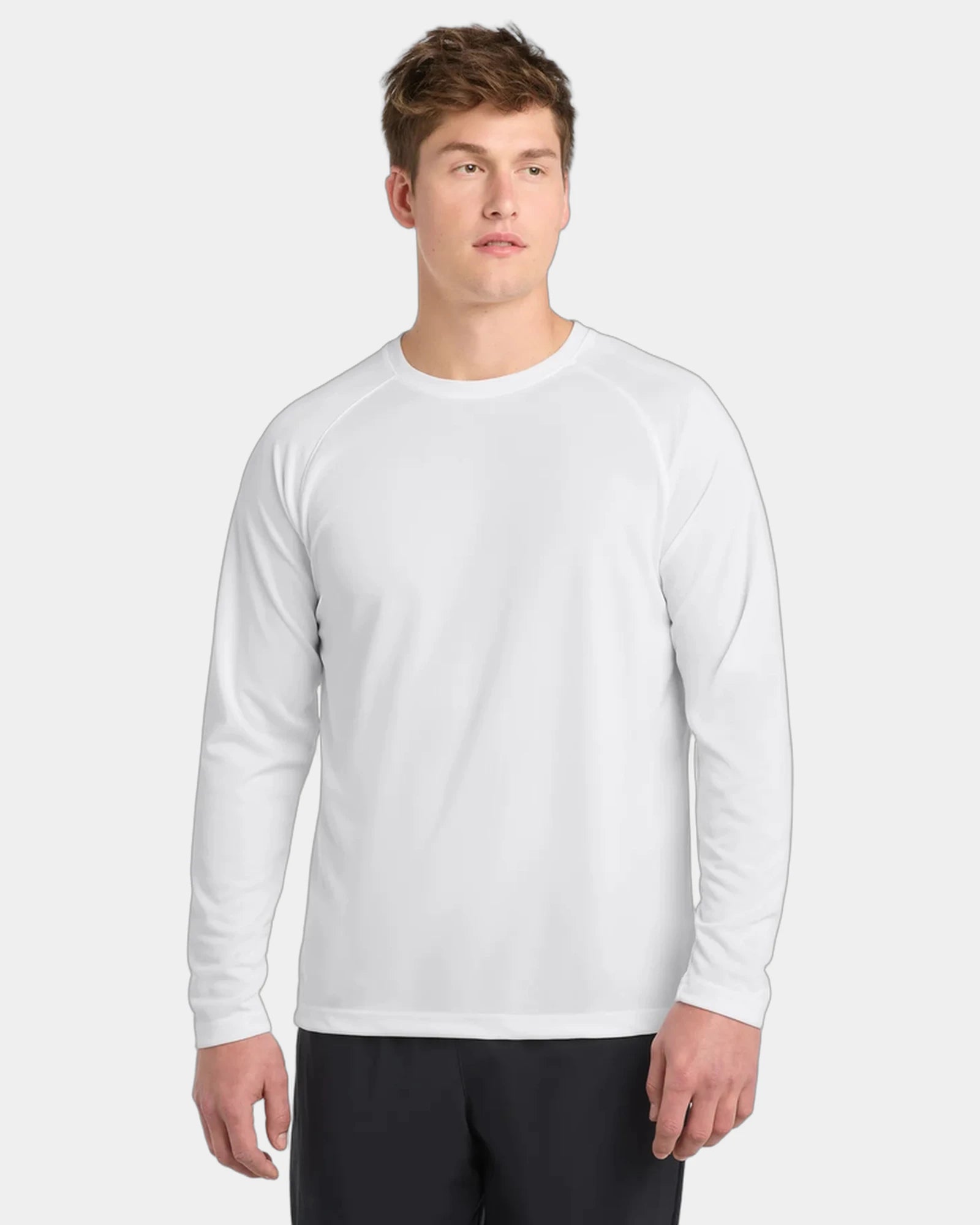 Custom polyester Sport-Tek Dry Zone raglan t-shirt - White