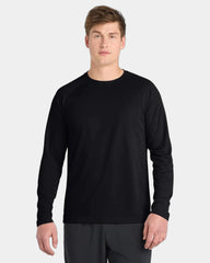 Custom polyester Sport-Tek Dry Zone raglan t-shirt - Black