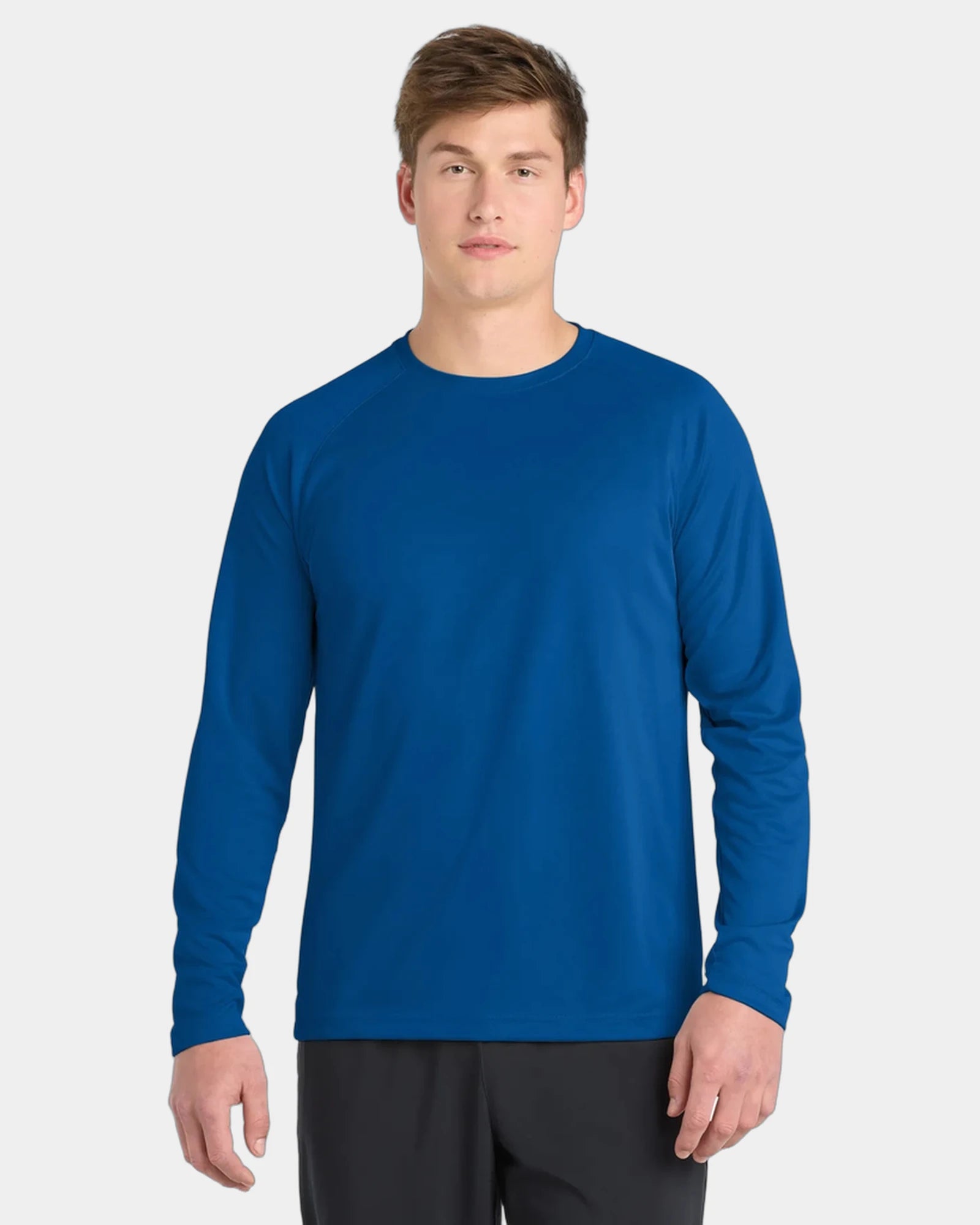 Custom polyester Sport-Tek Dry Zone raglan t-shirt - True Royal