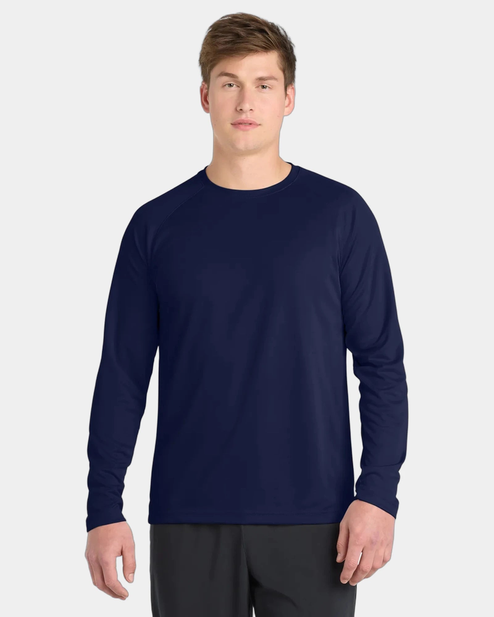 Custom polyester Sport-Tek Dry Zone raglan t-shirt - True Navy