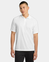 Custom polyester polo Sport-Tek Dry Zone Raglan - White