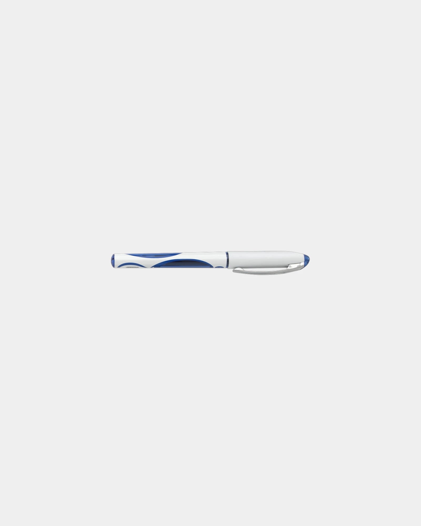 Custom BIC Triumph 537R .7mm fine-point pen - White/Blue Ink