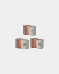 Custom engraved concrete candle for companies - Gray-Copper