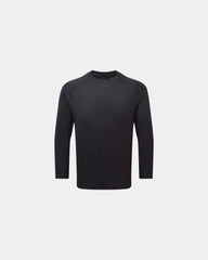 Custom recycled long sleeve tech t-shirt unisex - Black