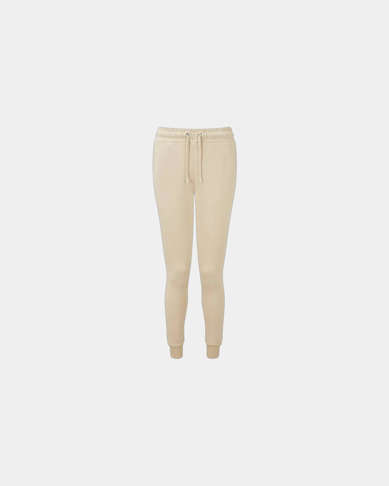 Custom recycled slim-fit women's joggers with side pockets - Nude