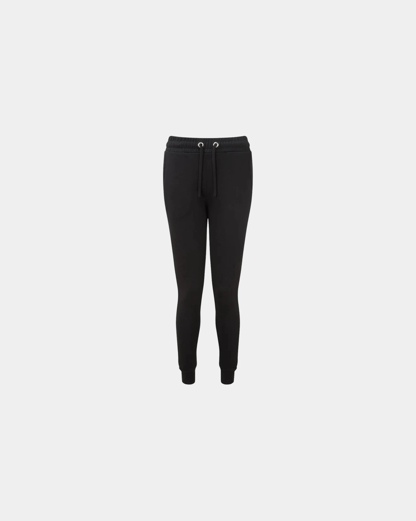 Custom recycled slim-fit women's joggers with side pockets - Black