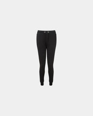 Custom recycled slim-fit women's joggers with side pockets - Black