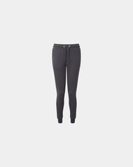 Custom recycled slim-fit women's joggers with side pockets - Charcoal