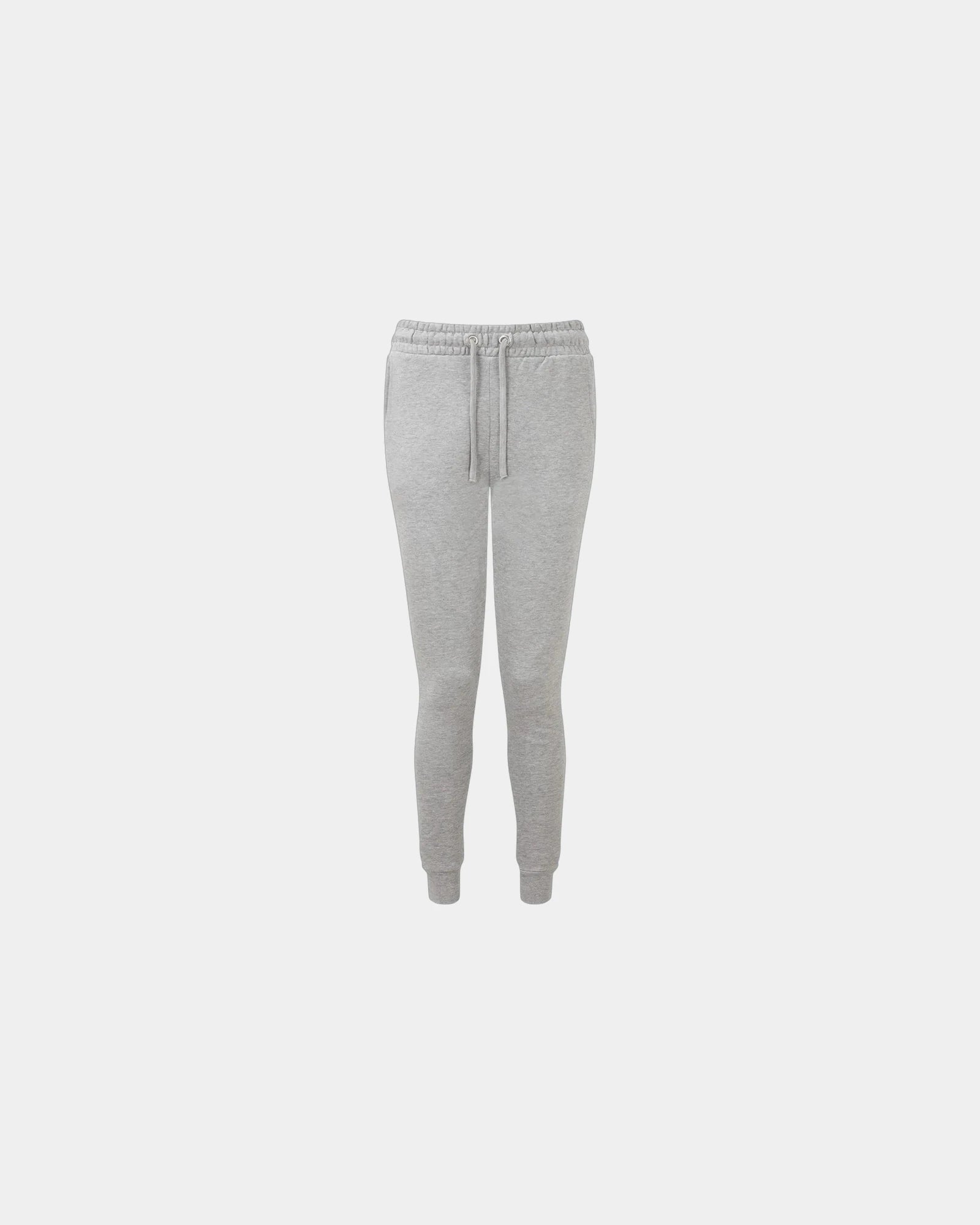 Custom recycled slim-fit women's joggers with side pockets - Heather Grey