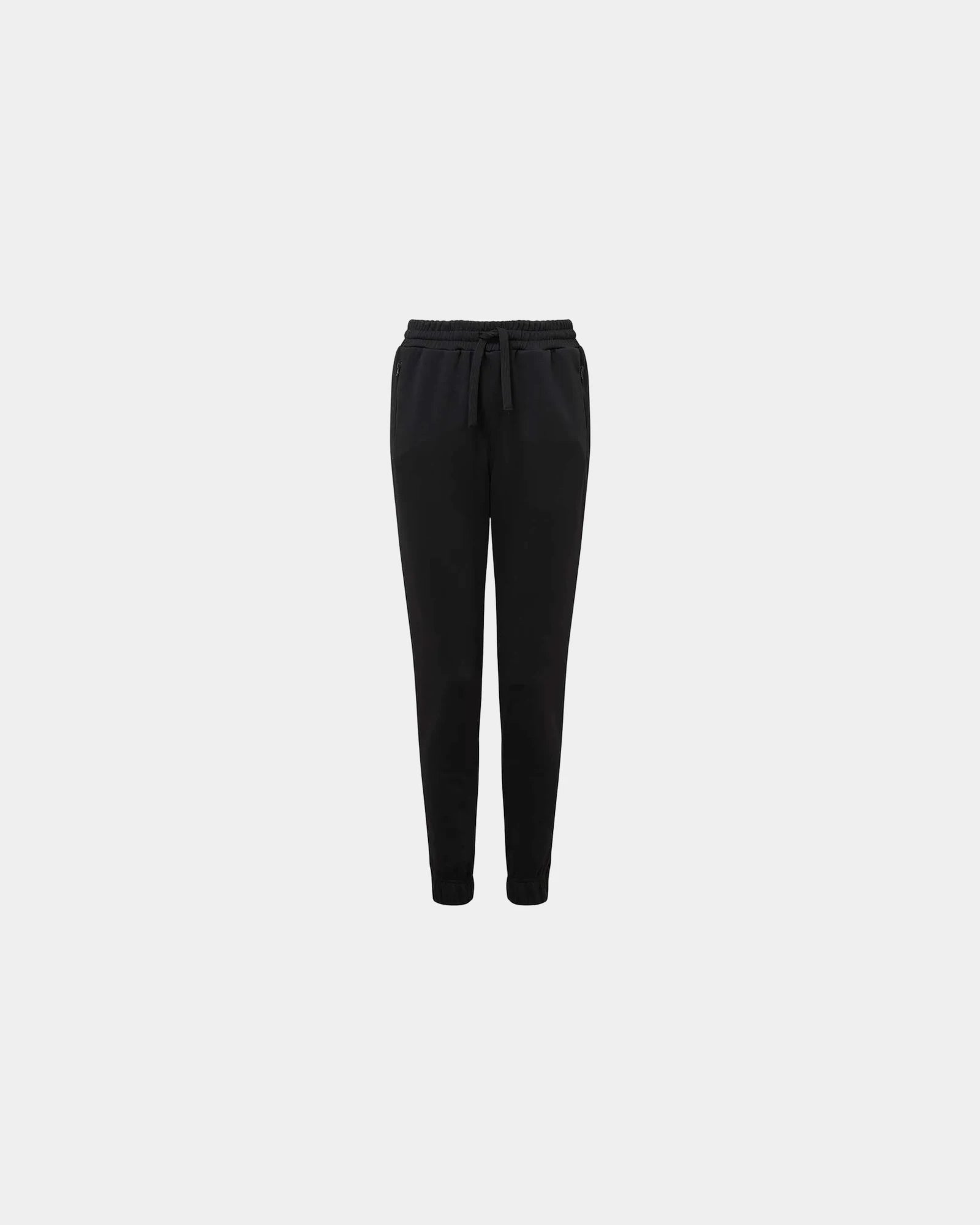 Custom recycled polyester women's spun-dyed joggers - Black