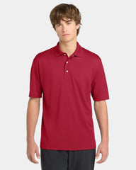 Custom tall polyester mesh Dri-Mesh polo shirt - Red