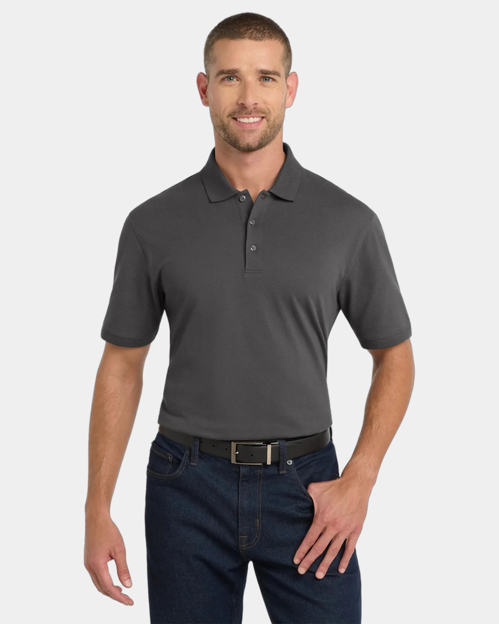 Custom cotton polo Port Authority Tall EZCotton Polo - Sterling Grey
