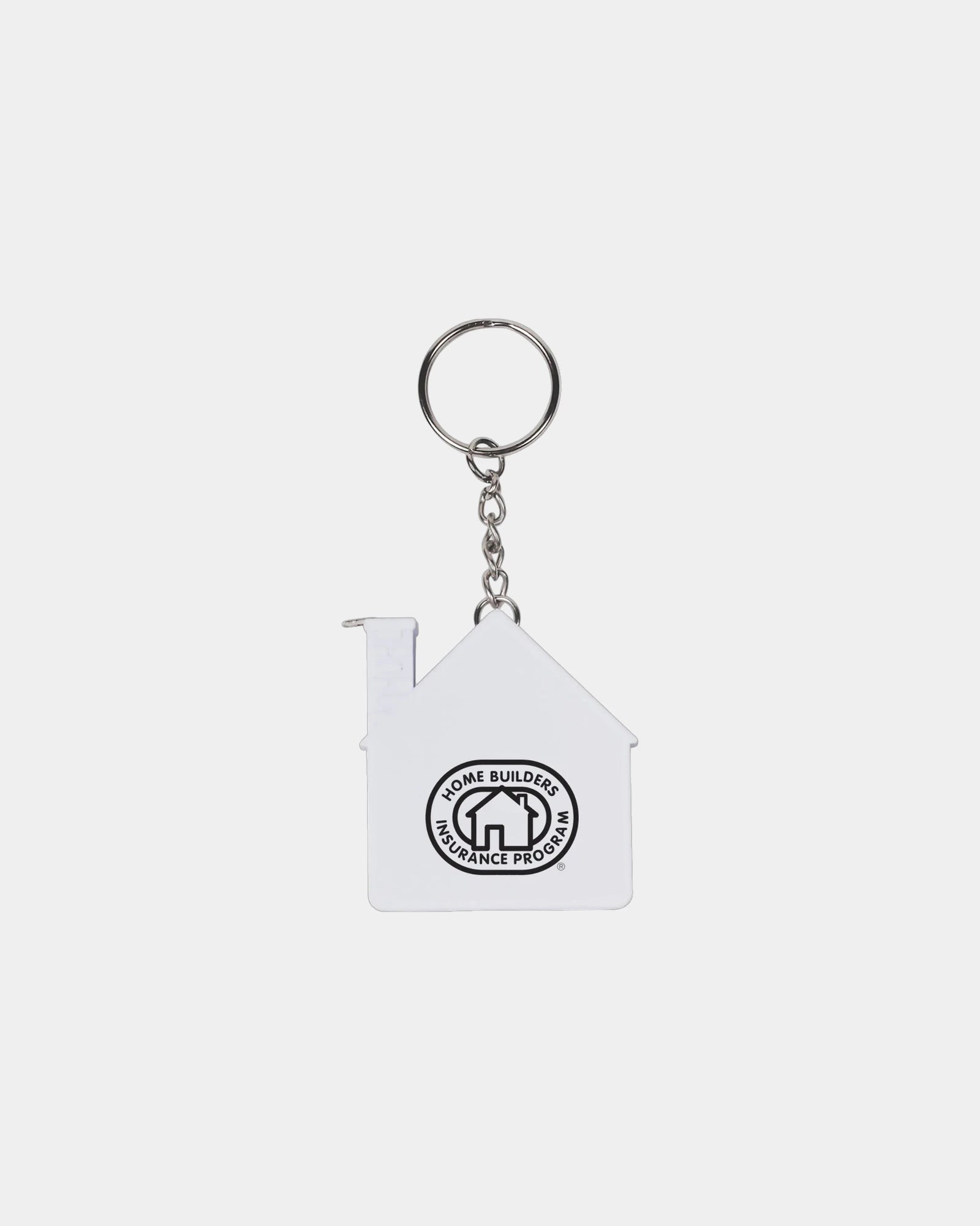 Custom house-shaped tape measure key chain tool - White