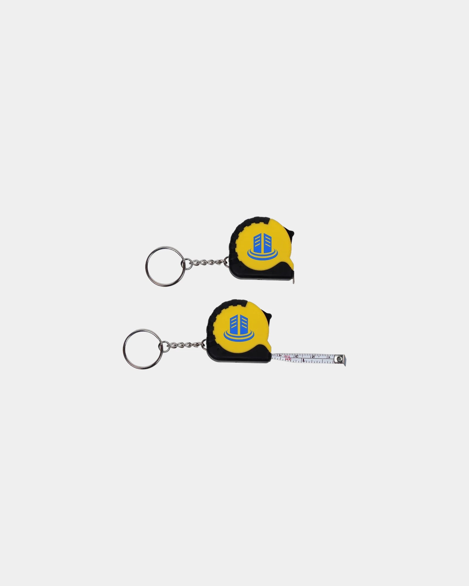 Custom tape measure keychain with 3.25-ft ruler - Yellow