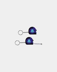 Custom tape measure keychain with 3.25-ft ruler - Blue