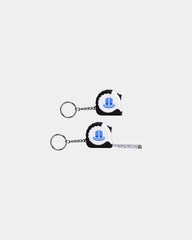 Custom tape measure keychain with 3.25-ft ruler - White