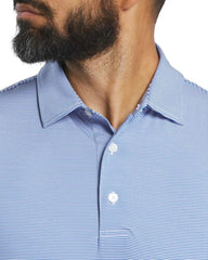 Custom moisture-wicking MicroFeeder stripe polo - 1