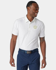 Custom stretch moisture-wicking men's tech polo shirt - Gw White (129)
