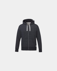 Custom sueded fleece full-zip hoody for men - Black (995)