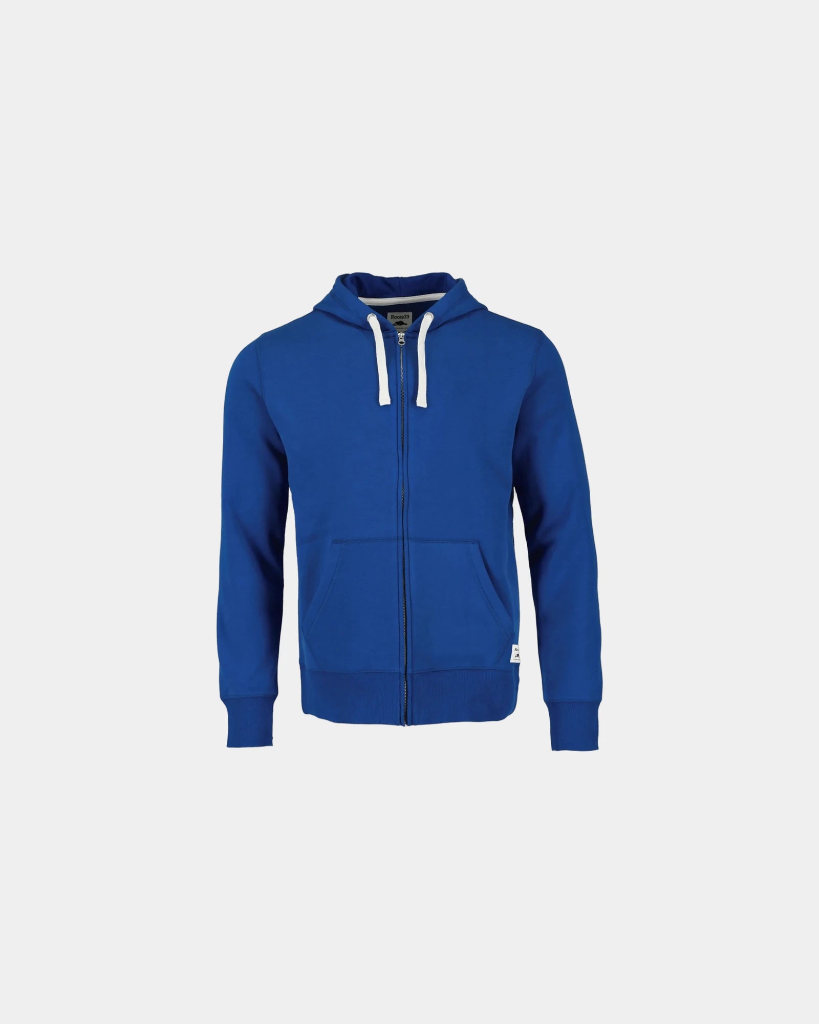 Custom sueded fleece full-zip hoody for men - Cobalt (560)