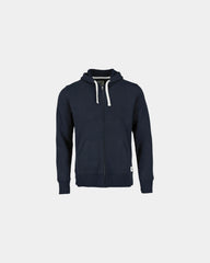 Custom sueded fleece full-zip hoody for men - Atlantic Navy (574)