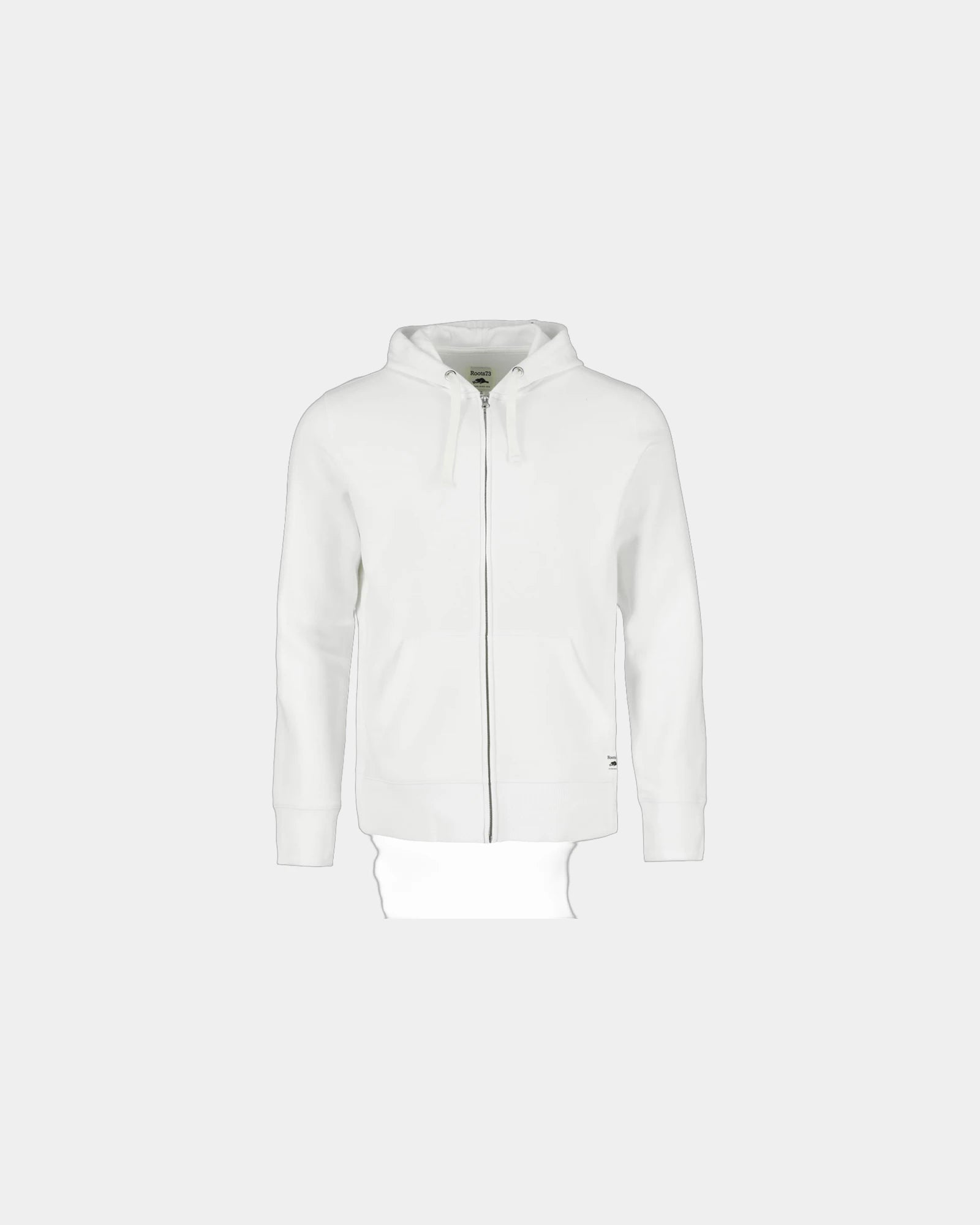 Custom sueded fleece full-zip hoody for men - White (125)