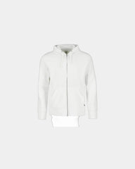 Custom sueded fleece full-zip hoody for men - White (125)