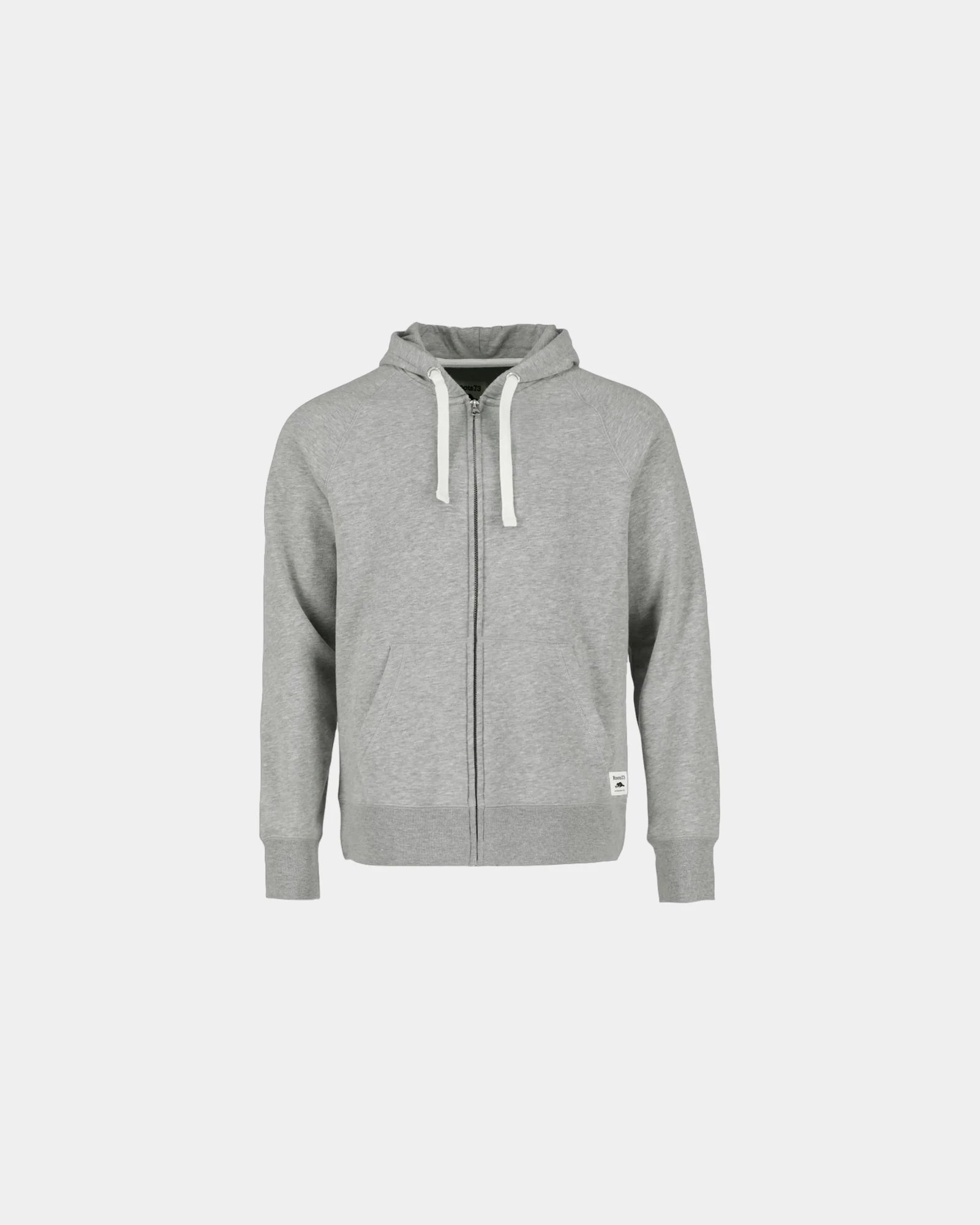 Custom sueded fleece full-zip hoody for men - Grey Mix (931)