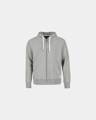 Custom sueded fleece full-zip hoody for men - Grey Mix (931)