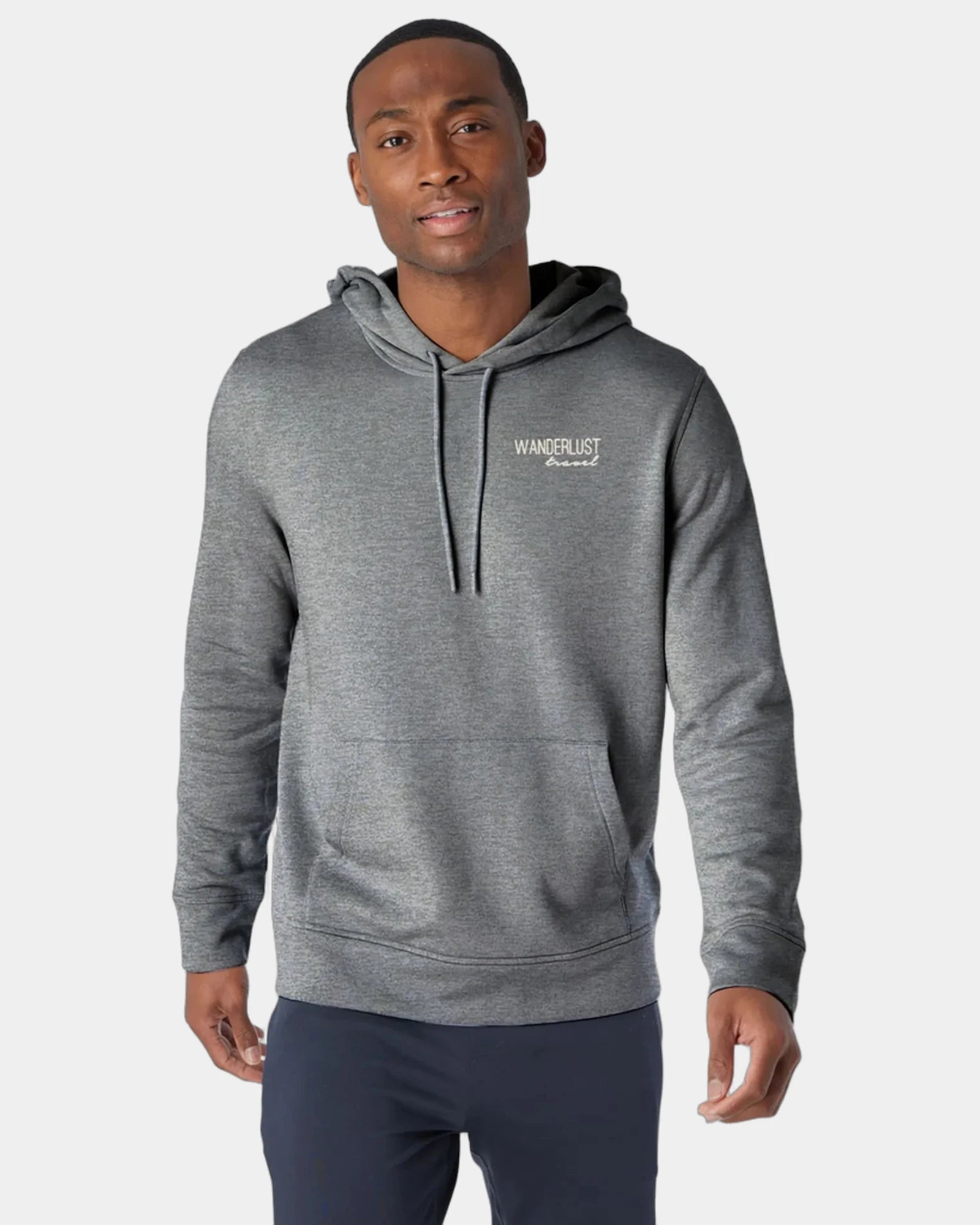 Custom moisture-wicking performance hoodie for men - Gw Gray Heather (953)