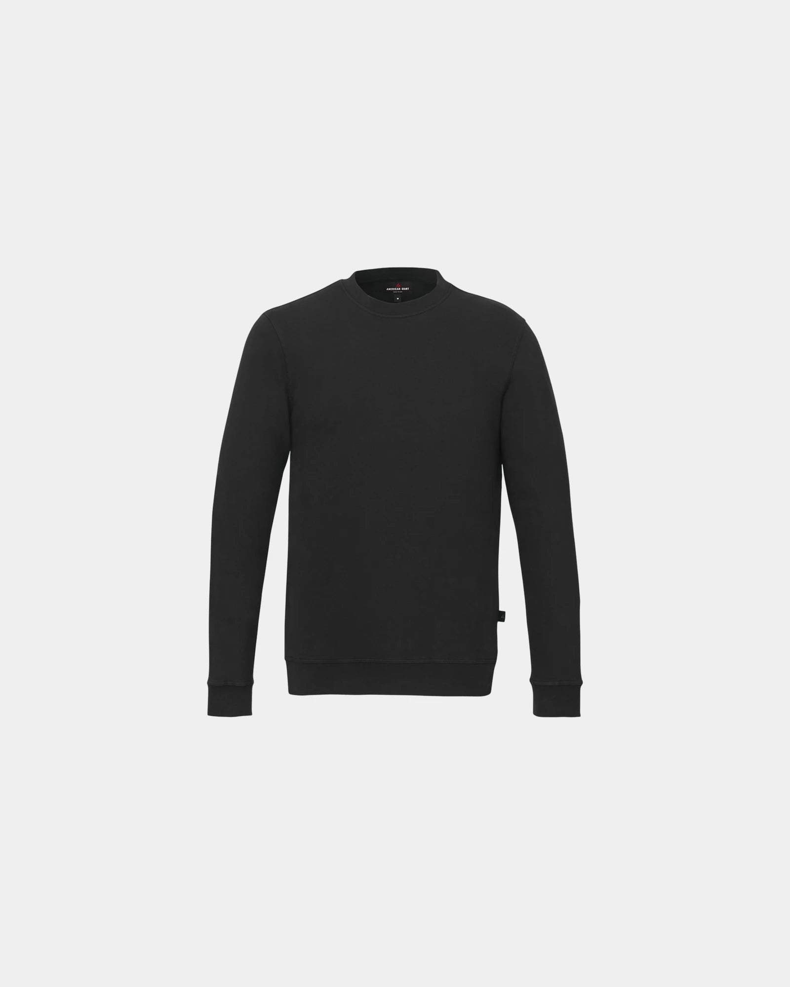 Custom cotton French terry men's crew sweatshirt - Black (995)