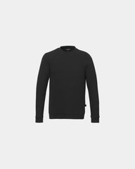 Custom cotton French terry men's crew sweatshirt - Black (995)
