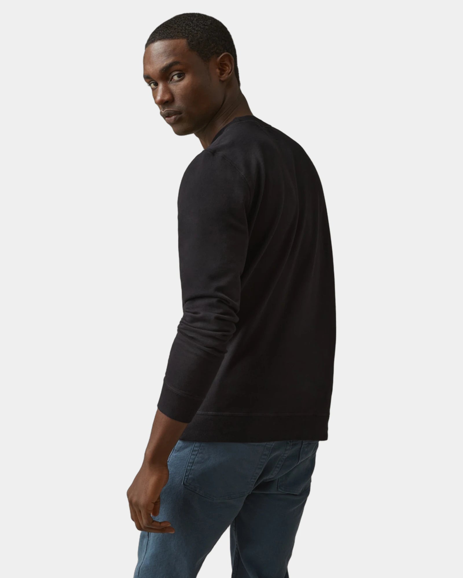 Custom cotton French terry men's crew sweatshirt - 8