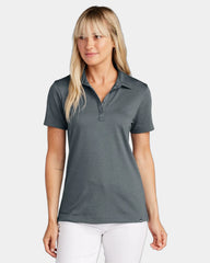 Custom pima cotton women's polo wrinkle-resistant shirt - Blue Nights Heather