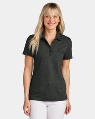Custom pima cotton women's polo wrinkle-resistant shirt - Black Heather