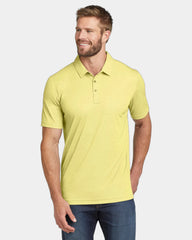 Custom moisture-wicking heather polo for teams - Pale Banana Heather