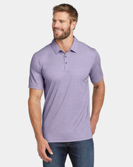 Custom moisture-wicking heather polo for teams - Purple Sage Heather