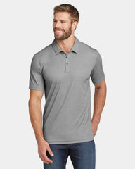 Custom moisture-wicking heather polo for teams - Quiet Shade Grey Heather