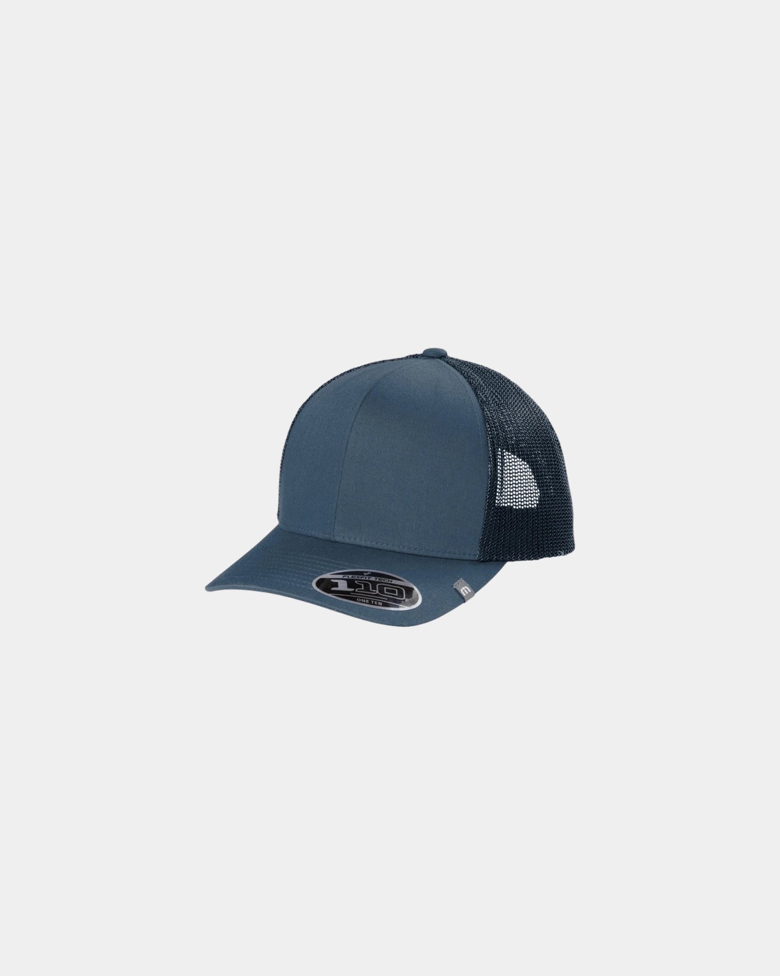 Custom mesh trucker cap with adjustable snapback - Vintage Indigo