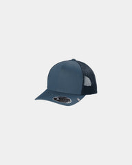 Custom mesh trucker cap with adjustable snapback - Vintage Indigo