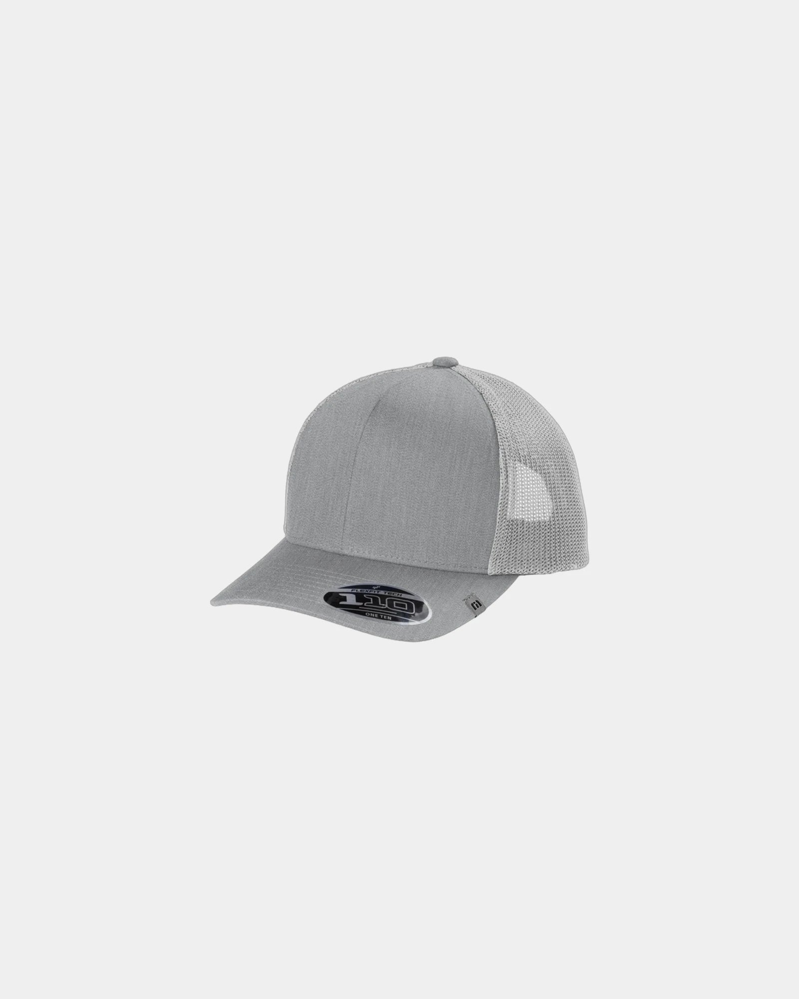 Custom mesh trucker cap with adjustable snapback - Heather Grey