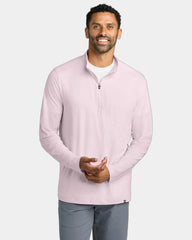 Custom lightweight 1/4-zip pullover for teams - Stone Pink