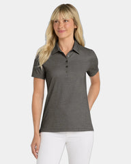 Custom moisture-wicking women's heather polo shirt - Black Heather