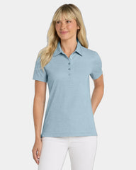 Custom moisture-wicking women's heather polo shirt - Allure Heather