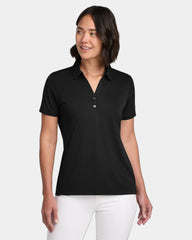 Custom women's performance polo quick-drying 4-way stretch - Black