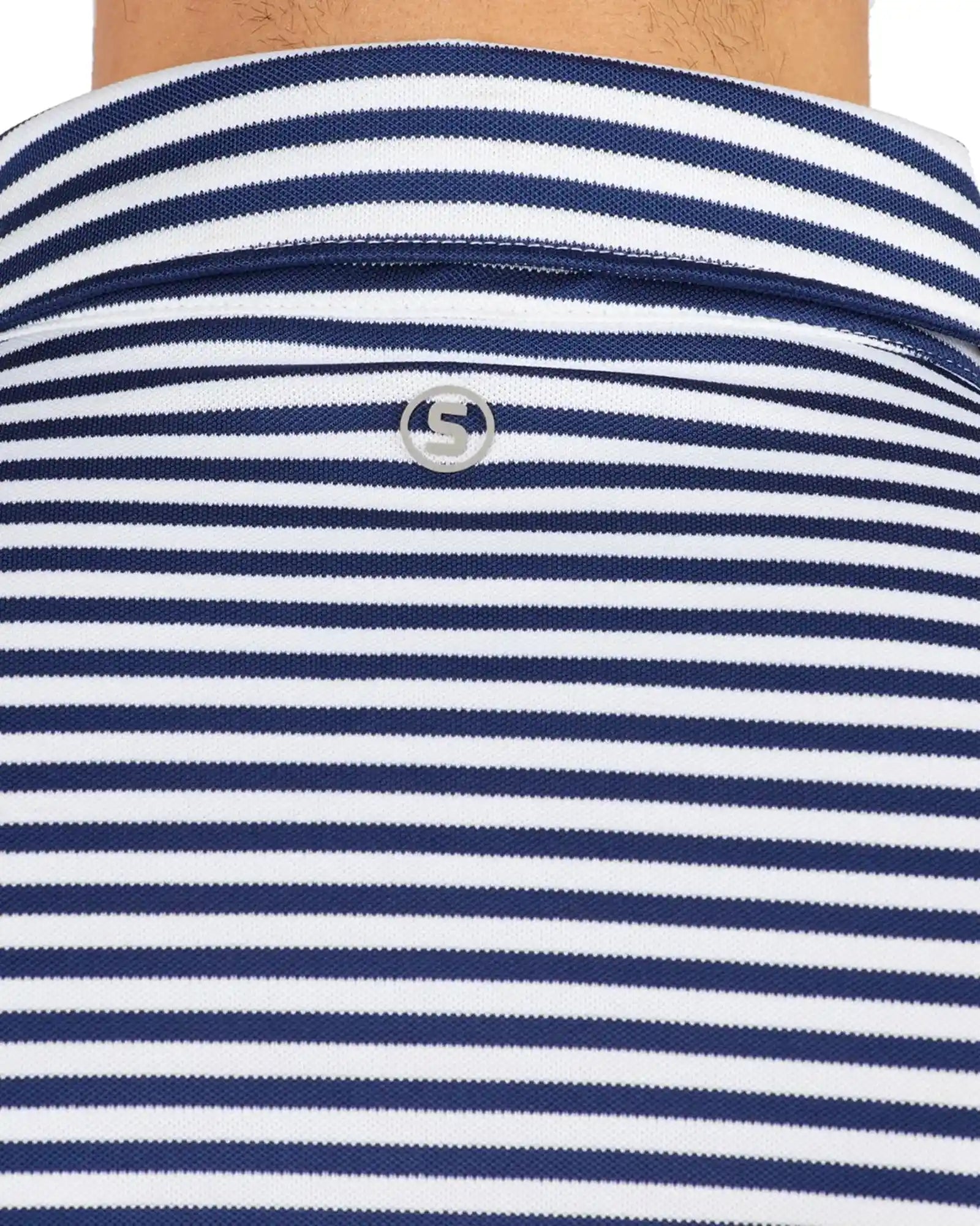 Custom striped polo shirt for men, breathable comfort - 2