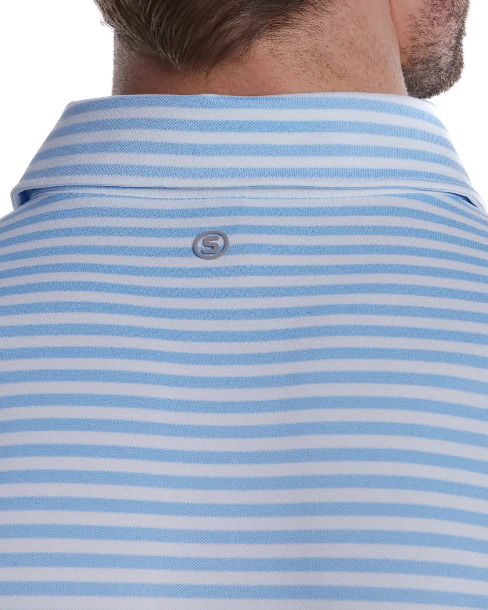 Custom striped polo shirt for men, breathable comfort - 1