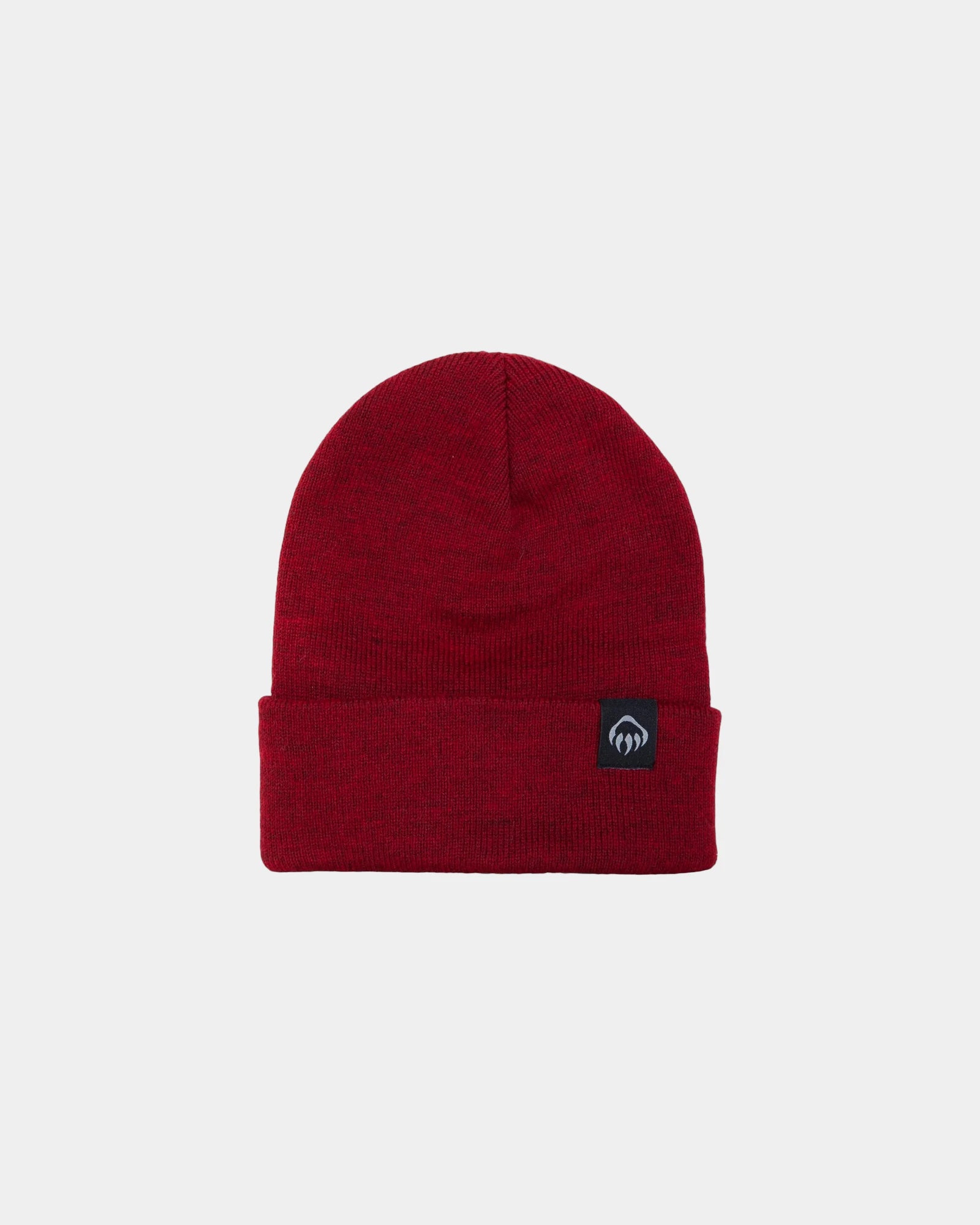 Custom knit watch beanie with embroidered logo cuff - Dark Red (617)