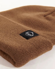 Custom knit watch beanie with embroidered logo cuff - 7