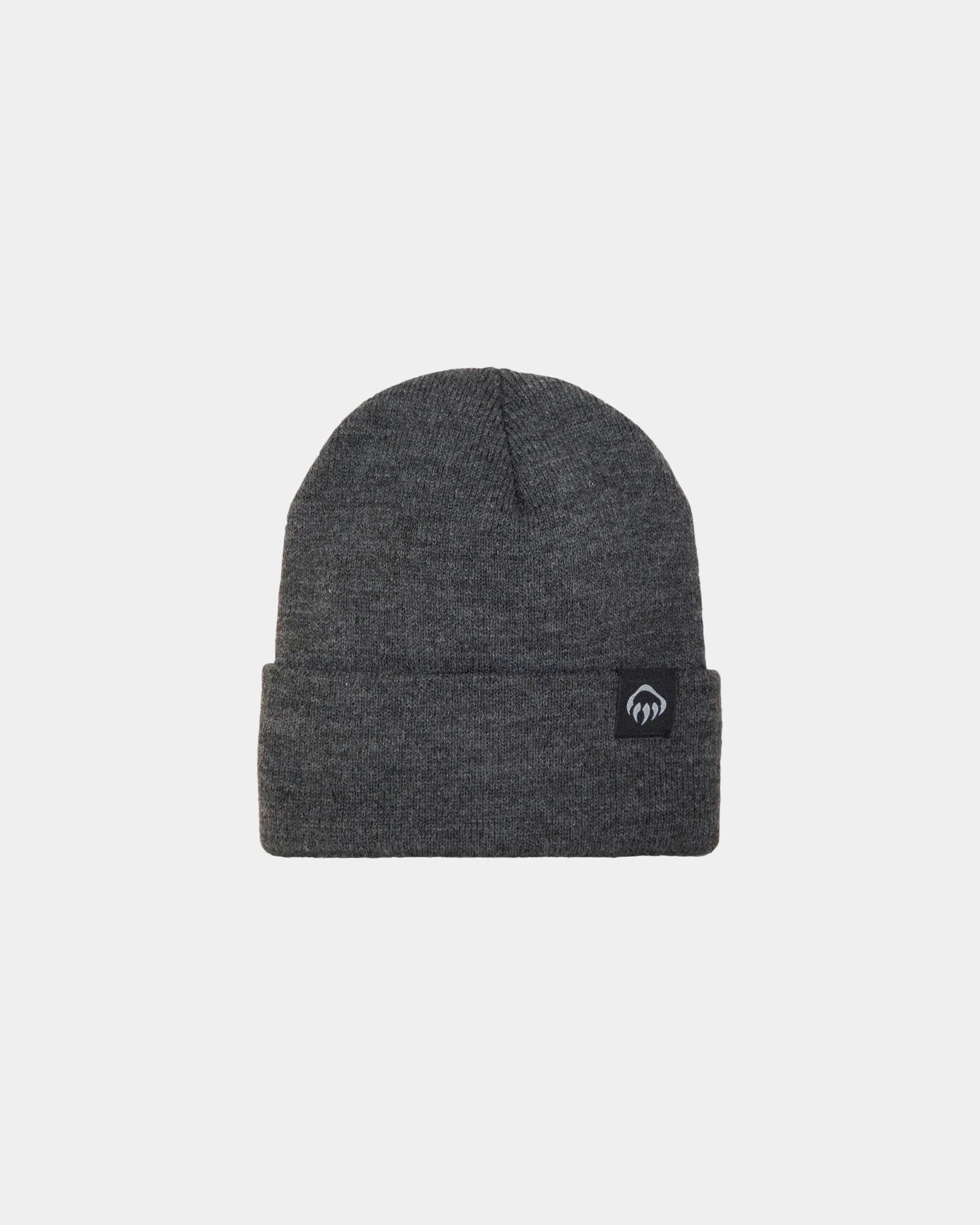 Custom knit watch beanie with embroidered logo cuff - Charcoal Grey (007)